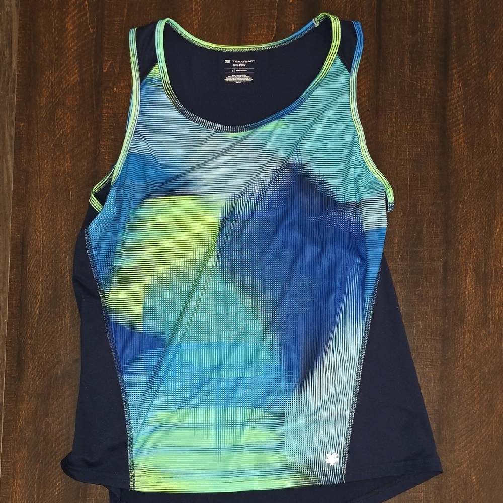 Tec Gear  Blue and Lime Graphic Tank Top